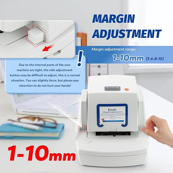 Electric Stapler Heavy Duty, 70 Sheets Automatic Desktop Stapler, Automatic Flat-Clinch Staplers with 5500 Staples, Binding Speed & Margin Adjustable Design,Jam-Free for Office/School