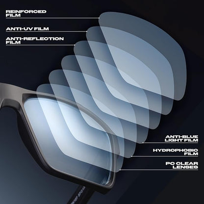Titan Gaming Glasses, Anti Blue Light Glasses Men, UV400 Protection Blue Light Blocking Glasses for Computer Eye Strain
