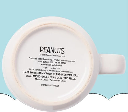 Silver Buffalo Peanuts Snoopy and Woodstock Get Cozy Ceramic Camper Mug, 20 Ounces (Pack of 12)