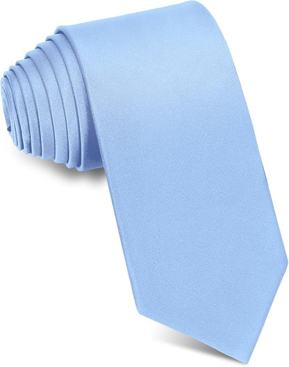 Men's Ties Solid Pure Color 3.15" (8CM) Necktie Plain Formal Business Wedding Black Ties For Men