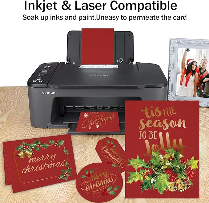 100 Sheets Red Cardstock 8.5 x 11 Red Construction Paper, Goefun 80lb Card Stock Paper for Christmas, Valentines, Invitations and Craft