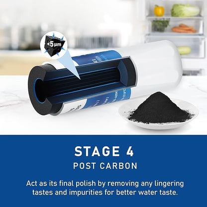 4 Stage Cooler Filter Replacement Kit, Compatible With Brio "UVF4" Models, Replacement for Brio MIB400PKUF Filter, NSF Certified