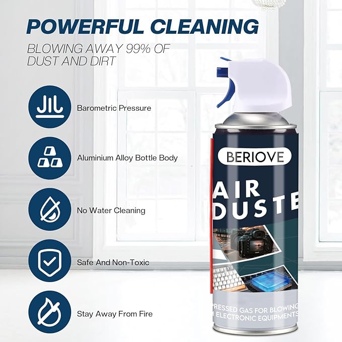 Keyboard Air Duster for Computer : Air Duster for PC Cleaning - Computer Air Duster Blower for Laptop - Reusable Car Dusters Airduster