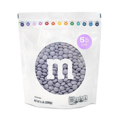 M&M’S WORLD M&M’S Light Purple Milk Chocolate Candy - 5lbs Resealable Purple Candy Pack for Easter, Mother's Day, Graduations, Birthday Parties, Weddings, Celebrations, Birthday Decor, and more
