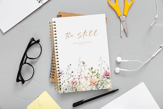 PSALM 46 Be Still and Know That I am God Christian Notebook Journal - Christian Gifts for Women, Bible Journal Notebooks for Note Taking, Bible Journaling Notebook, Spiral Notebook 5.5x8.3