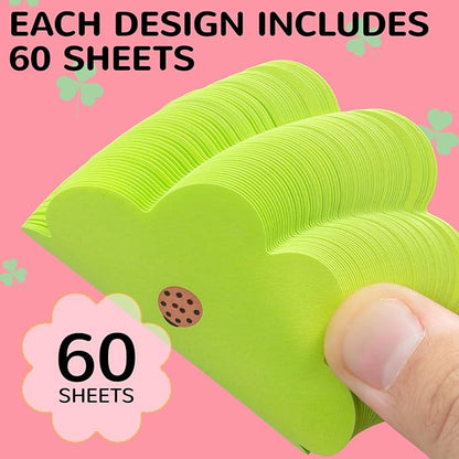 M&G 8 Pads Fun Shape Sticky Notes, 480 Sheets Cute Post-It Notes in Various Shapes, 60 Sheets/Pad, Self-Stick Memo Pads for Students, Office, Home (Duck, Heart, Star, Smile, Apple, Tree, Flower, Bear)