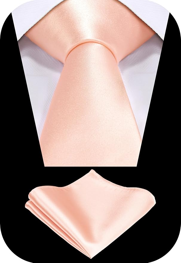 TIE G 5pcs Tie Set in WHITE OR BLACK GIFT BOX: Solid Color Necktie, Satin Bow Tie, Pocket Square, Lapel, Cuff Links