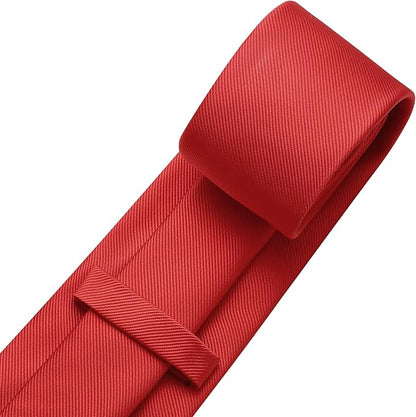 DecTwig Men's Ties Solid Color Formal Neckties 3.15" (8CM) Black Ties For Men