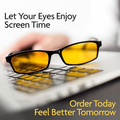 Prospek Blue Light Reading Computer Glasses, ELITE for Women and Men, +2.5 Diopters, Anti Glare Amber Lens, 99% Blue Light Blockers High Optical Quality Lenses