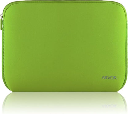 Arvok 13 13.3 14 Inch Laptop Sleeve Case for MacBook Pro/MacBook Air 13-14 inch, Water-Resistant Notebook Chromebook Computer Pouch, Carrying Bag Cover for HP/Dell/Lenovo/Asus/Acer, Bamboo Green