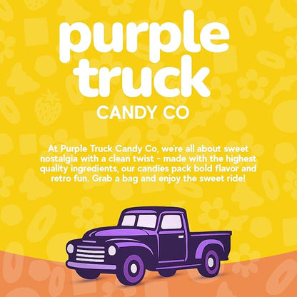 Purple Truck Candy Co. Peach Rings - Soft Chewy Gummy Candy with Delicious Peach Flavor - Allergen-Free Fruit Gummies - Perfect for Parties, Gift Baskets, Candy Buffets, Snacking & Sharing - 1 lb Bag