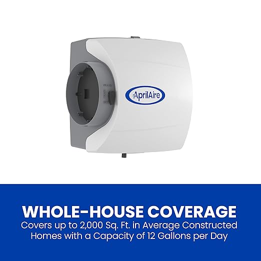AprilAire 500M 12-gal. Whole-House Small Bypass Evaporative Humidifier with Manual Control for up to 3,600 sq. ft. + AprilAire Model 5843 Humidifier Installation Kit
