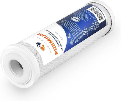 Aquaboon 5 Micron 10 x 2.5 Premium CTO Filter Cartridge for Whole House Carbon Block Water Filter Replacement Compatible with FC15, FXWTC, 12-Pack