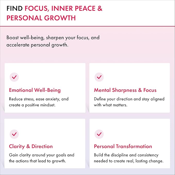 iAmEvolving Journal – Guided Gratitude & Goal Planner with Habit Tracker, Mindfulness Prompts & Daily Reflection | Undated 6-Month Self-Care & Wellness Notebook for Personal Growth (Misty Rose)