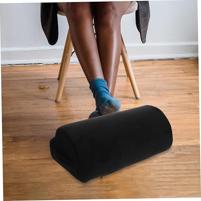 Under Desk Foot Rest Pad with Soft Cover Ergonomic Office Foot Support Cushion for Leg and Knee Relaxation Promotes Comfortable Footrest for Home and Work Use