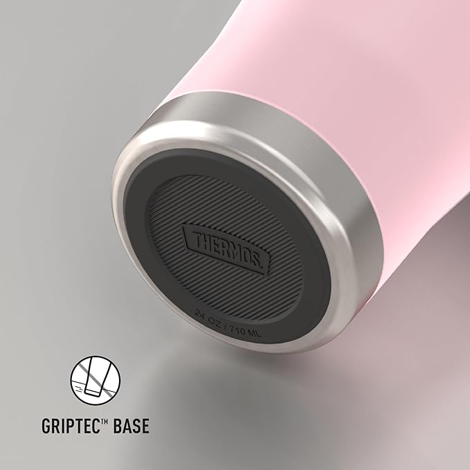 THERMOS ICON SERIES, Stainless Steel Cold Tumbler with Slide Lock, 24 Ounce, Sunset Pink