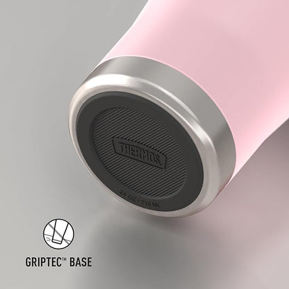 THERMOS ICON SERIES, Stainless Steel Cold Tumbler with Slide Lock, 24 Ounce, Sunset Pink