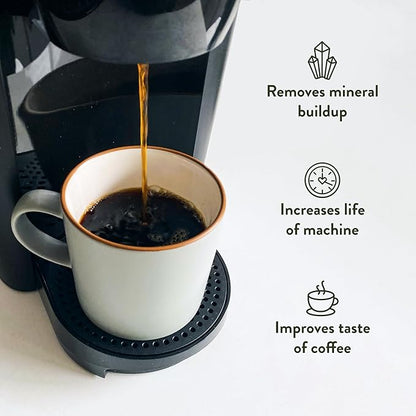 Descaling Solution (4 Uses) - Universal Coffee Descaler for Keurig Coffee Machines, Effective Keurig Descaling Solution & Nespresso Descaling Solution - Works w/Breville, Delonghi, Keurig & Nespresso