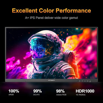 INNOCN 24.5" 2K QHD 2560 x 1440P 240Hz Monitor, Gaming Console Ready, Mini-LED Precisely Local Dimming, Monitor for Mac, HDMI 2.1, DP 1.4, Height Pivot Adjustable Stand, Black - 25M2S