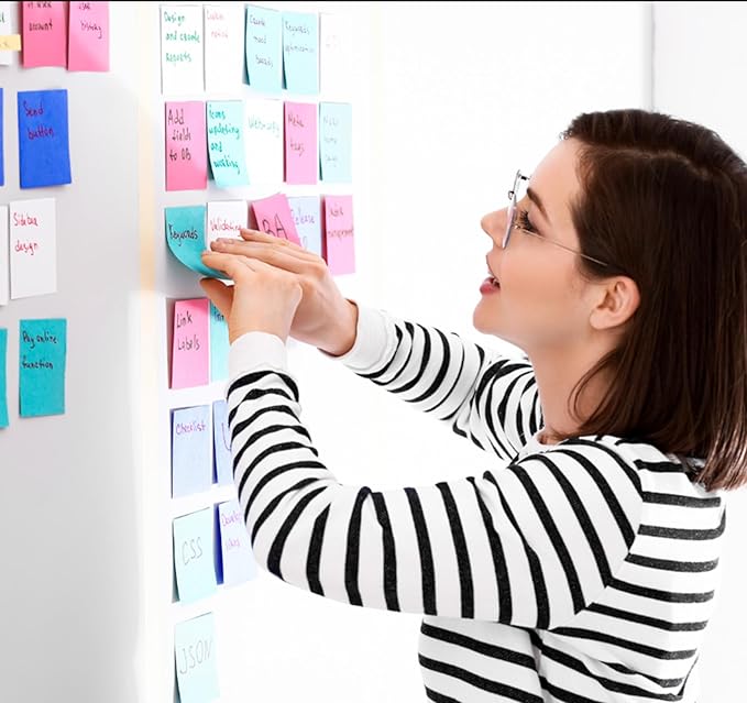 12 Pads Mini Sticky Notes 2 x 2In,12 Bright Colorful Sticky Note Pads 50 x 50mm,1200 Sheets Small Posted Notes,100 Sheets/Pad Super Sticking Power Memo Pads Bulk for School,Offices & Home Use