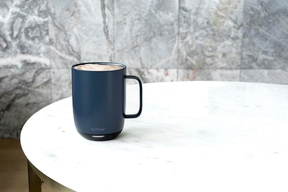 Ember Temperature Control Smart Mug 2, 14 Oz, App-Controlled Heated Coffee Mug with 80 Min Battery Life and Improved Design, (PRODUCT) navy blue