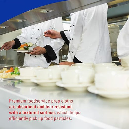 WypAll CriticalClean High Capacity Cloths Heavy Duty Foodservice Wipes (05927), Quarterfold Towels, Blue (1 Box of 300 Sheets, 300 Sheet Total)