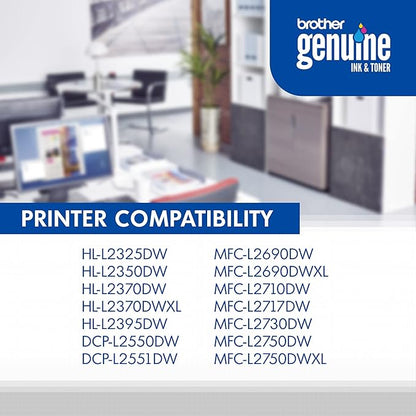 Brother Genuine High-Yield Black Toner Cartridge Twin Pack TN760 2Pk, TN7602PK,2 Pack