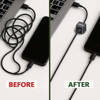 Magnetic Cable Clips 8 Pack Adhesive Cord Clips for Desk Wall Nightstand and for car Compact Cable Holders for Charging Cords