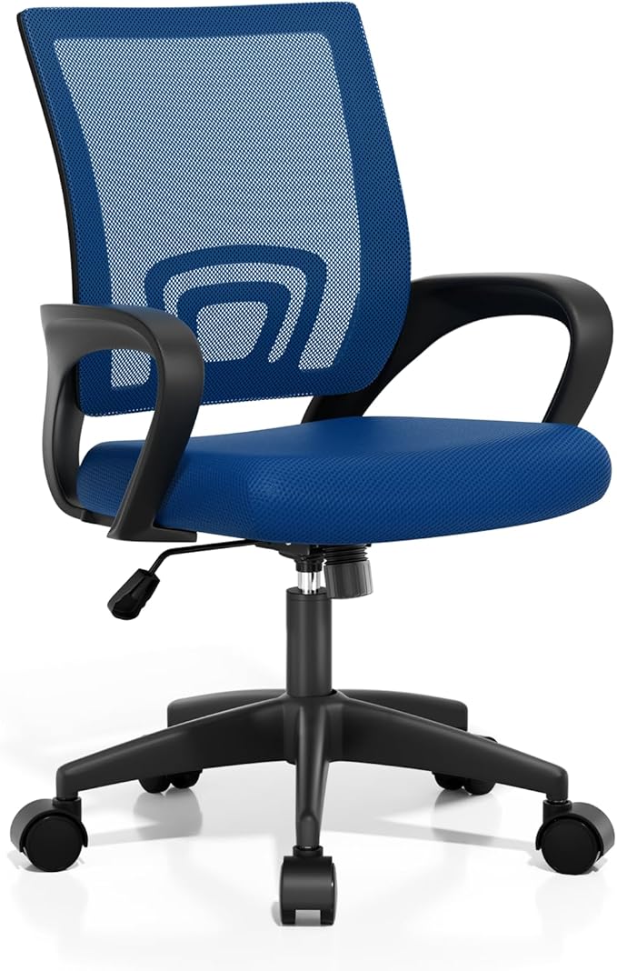 Athena Collection Office Chair - 330Lbs, 2 Packs Breathable Mesh Desk Chair Thickness Cushion with Lumbar Support & Armrest, Rolling Swivel Adjustable Tilt Lock for Home Office/Gaming, Bedroom Study
