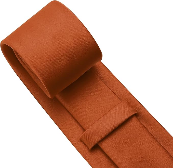 KOOELLE Men's Ties Solid Pure Color Plain Neckties Formal Black Ties For Men
