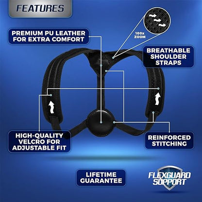 Posture Corrector for Women and Men - Adjustable Upper Back & Shoulder Brace Trainer for Slouching, Neck Hump and Hunched Shoulders - X-Large