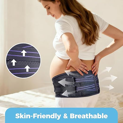 Ultra Sacroiliac SI Hip Belt for Women and Men, [Upgraded Medical-Grade] Adjustable Breathable Hip Brace, Sciatica Pain Relief Devices, Trochanter Brace for Relieving Lower Back Pain, Pelvic Pain & Sciatica (Medium)