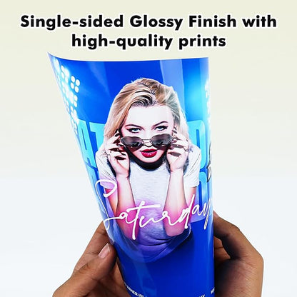 Glossy Inkjet Printer Paper Legal Size 8.5X14 Inch 30LB for Inkjet Printers Dye Ink for Brochure Flyer 40sheets 115GSM