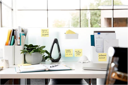 Post-it 100% Recycled Paper Super Sticky Notes, 2X The Sticking Power, 3x3 in, 24 Pads/Pack, 70 Sheets/pad, Canary Yellow (654R-24SSCY-CP)