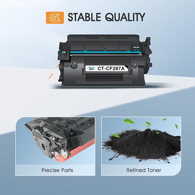 CF287A 87A Toner Cartridge for HP Printer Black M506 Pro M501 M501dn 87X CF287X Compatible for HP Laserjet Enterprise M506dn M506n M506x MFP M527dn M527f M527 Series Printer Ink 4 Pack