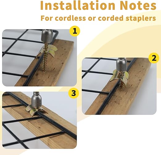Fence Nails - Steel Wire Fencing Staple for Softwoods, Reuse Fence Staple Fasteners Nails with Wire Fixer, for Wire Mesh and Woven Fencing, Patent Pending