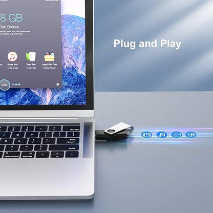 TOPESEL USB Flash Drive 5 Pack 32GB USB 3.0 Memory Stick Thumb Drives (32GB, 5PCS, Black)