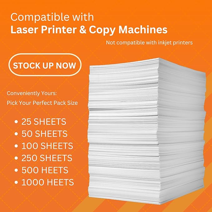 TerraSlate Weatherproof Printer Paper - 8 MIL, 8.5” x 11” (250 Sheets) | Waterproof Paper for Holiday Cards, New Year Invitations, and Winter Outdoor Use