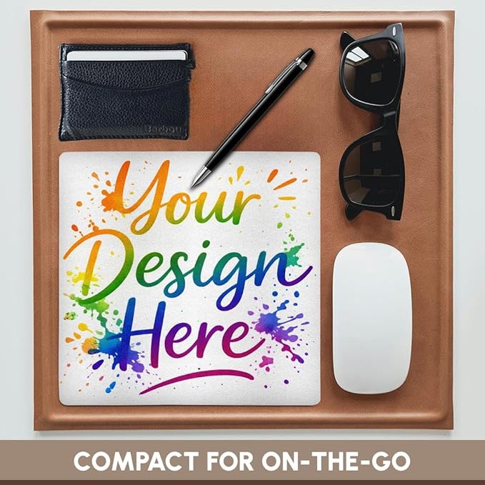 3dRose Custom 8x8 Mouse Pad - Eco-Friendly Recycled Rubber, Matte Finish