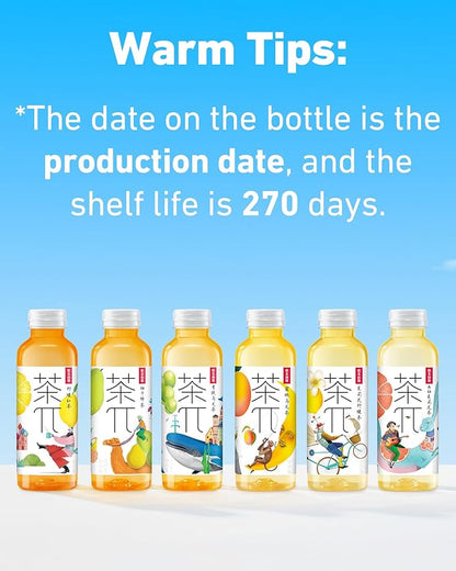 Tea PI Iced tea – Jasmine Green Tea, Grapefruit Sweet Iced Fruit Tea Bottles, Real Juice, -16.9 fl oz, 500mL, 15 Pack