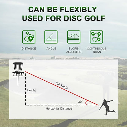 Golf Rangefinder 650/1200/1700 Yards Range Finder Golfing 6X Magnification 0.5 Yard Accuracy Flag Pin Lock Vibration Fast Focus High Clarity Display Easy to Use