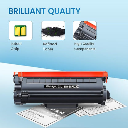 TN830XL TN830 HL-L2460DW Toner for HL-L2460DW DCP-L2640DW Replacement for Brother TN-830XL Toner HL-L2405W MFC-L2820DW HL-L2420DW Printer Toner Cartridge (1 Black)