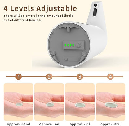 Automatic Soap Dispenser Touchless,400ML Hand & Dish Countertop Electric Liquid Rechargeable Dispenser with Sensor,Modern 4 Gear Adjustable Waterproof Kitchen Auto Soap Pump（White）