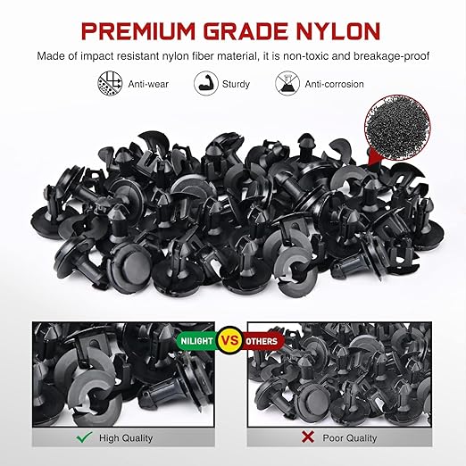 Nilight 30 Sets Front Air Deflector Retainers Clips & Grommet Compatible with GM 15733971,15733970 2007-2013 Chevrolet Avalanche 2006-2007 Hummer H3, 2 Years Warranty