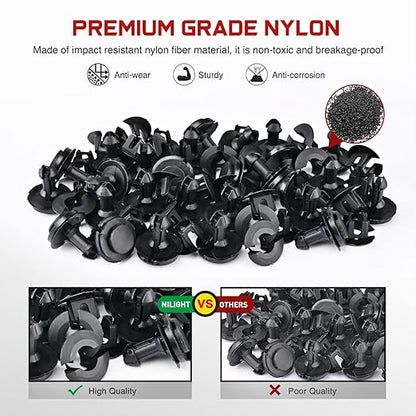Nilight 30 Sets Front Air Deflector Retainers Clips & Grommet Compatible with GM 15733971,15733970 2007-2013 Chevrolet Avalanche 2006-2007 Hummer H3, 2 Years Warranty