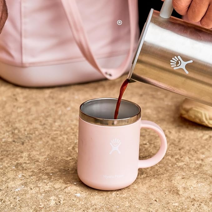 Hydro Flask Coffee Mug – Insulated Stainless Steel, Non Spill, Leak Resistant Travel Mug 12 Oz Cloud Pink