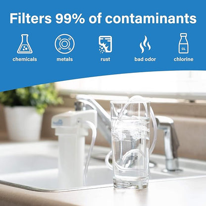 PuroSmart High Flow RO System Home Water Treatment System | Compact RO System Mounts Directly onto Faucet | Great for Apartments & Rentals | Applied Membranes PSFM50 (Faucet Mount RO System)…