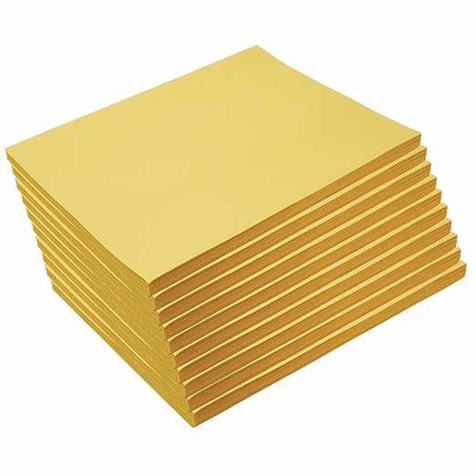 Construction Paper,Yellow,9 inches x 12 inches,500 Sheets,Heavyweight Construction Paper,Crafts,Art,Kids Art,Painting,Coloring,Drawing,Creating,Paper,Art Project,All Purpose