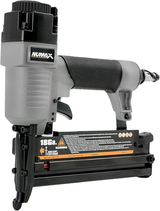 NuMax Pneumatic 3-in-1 Nail Gun | 16 GA & 18 GA Finish Nailer, Brad Nailer, Stapler | Multi-Purpose Air Tool for Trim, Moulding, Baseboards, Furniture, and Home Improvement Projects | SL31