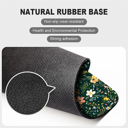 Square Mouse Pad Wild Flower 2, Personalized Premium-Textured Custom Mouse Mat Design, Washable Mousepad Cloth, Non-Slip Rubber Base Computer Mouse Pads for Wireless Mouse